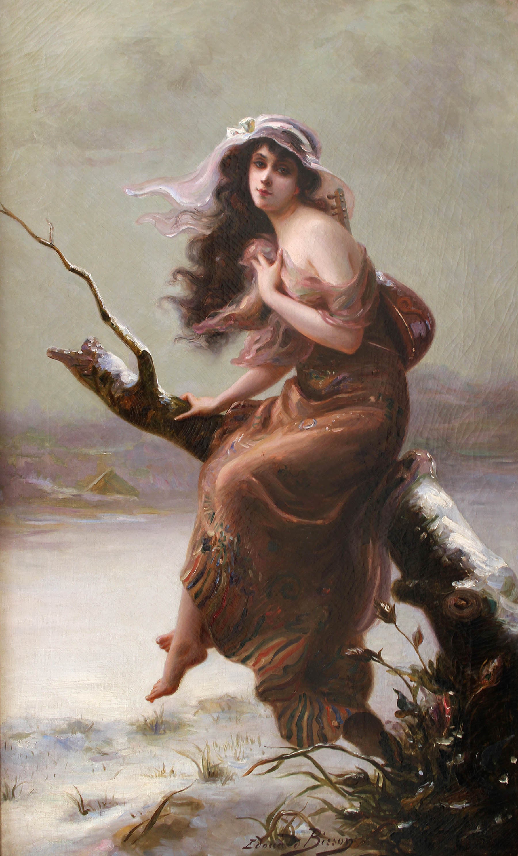 Dramatic Painting by Edouard BIsson (1856-1939)