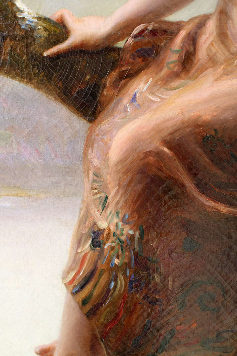 Dramatisches Gemälde von Edouard BIsson (1856-1939) (Romantik)