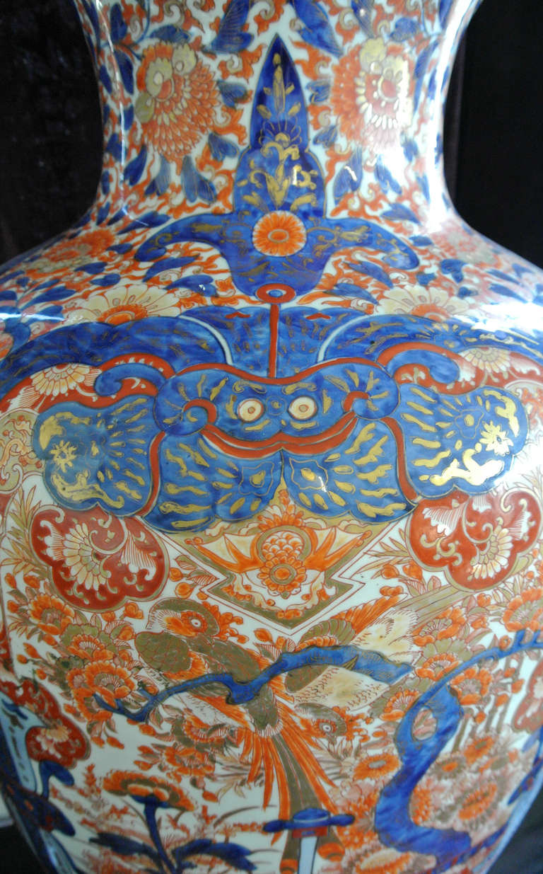 19th Century Meiji Japanese Imari Palace Vase 1