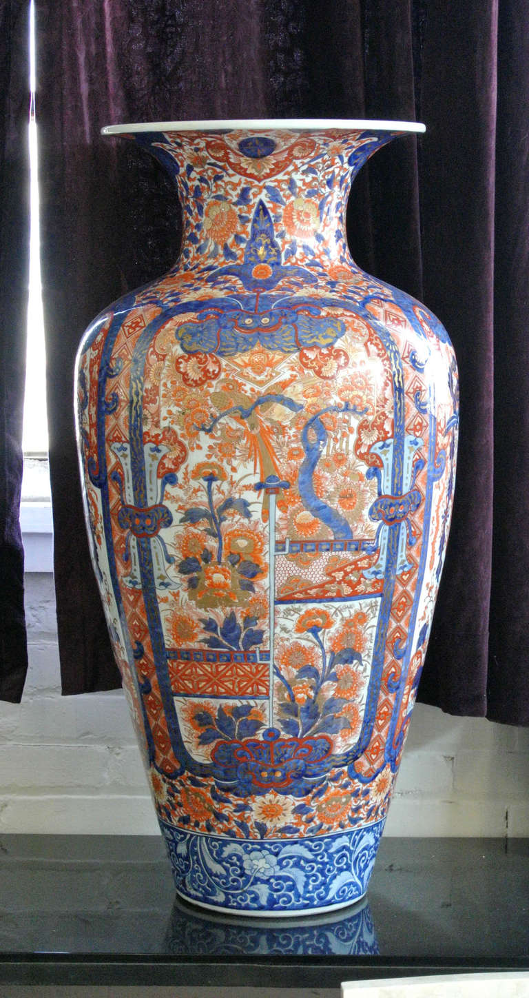 19th Century Meiji Japanese Imari Palace Vase 2