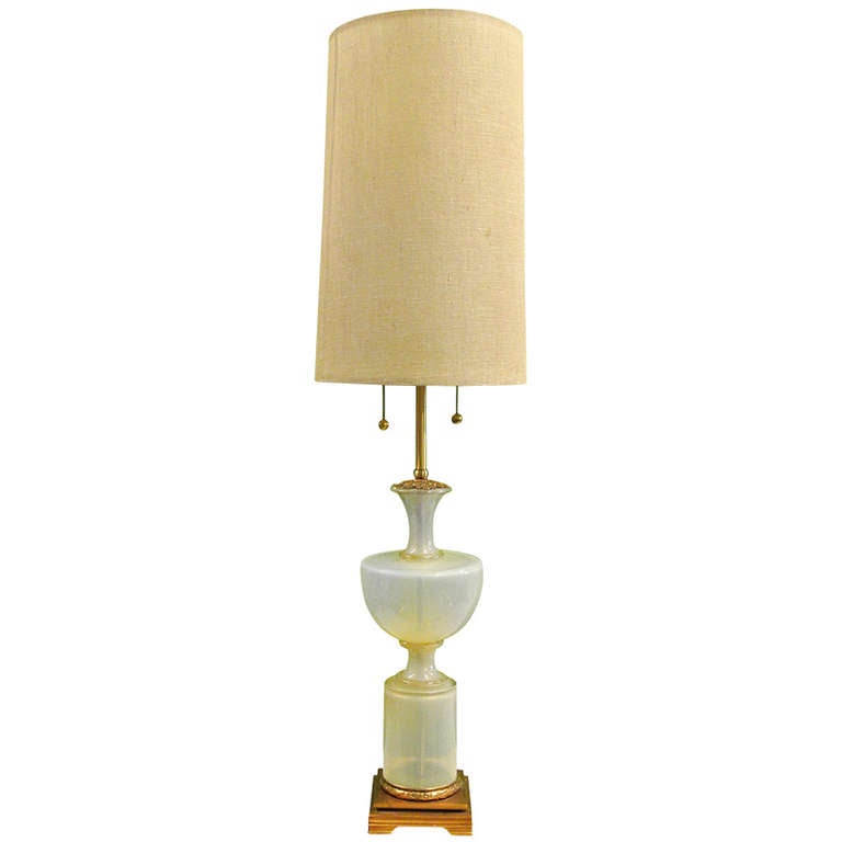 Large Ercole Barovier Venetian Marbro Hollywood Regency Table Lamp For Sale