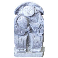 Antique Japanese Carved Stone Garden Figure