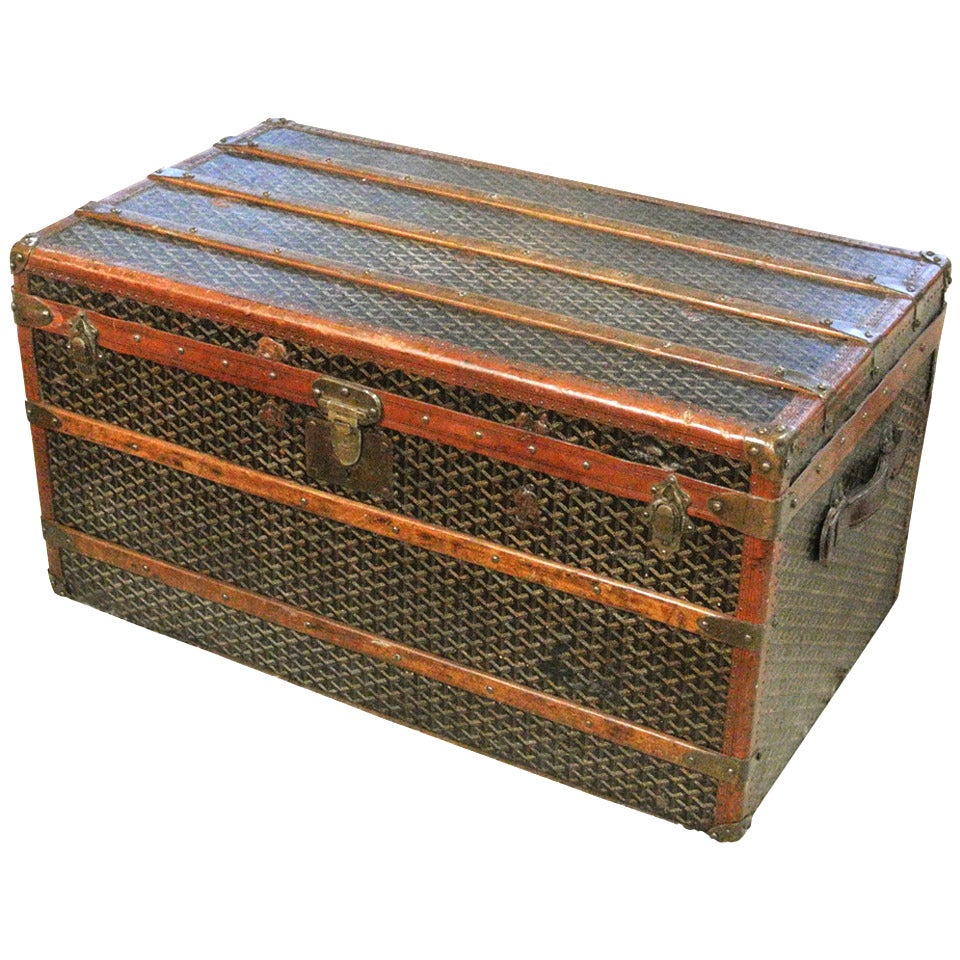 Early 20th Century Maison Goyard Coffee Table Size Steamer Trunk