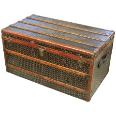 Antique Early 20th Century Maison Goyard Coffee Table Size Steamer Trunk