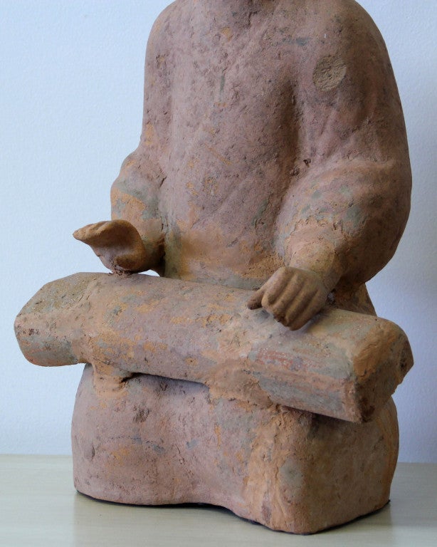 Western Han Dynasty Style Pottery Tomb Figure Muscian