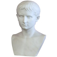Neo-Classical Marble Bust of a Young Roman