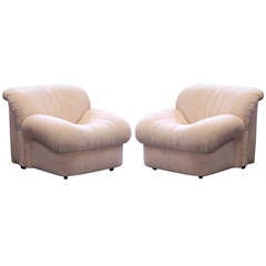 Pair of 1970's Pierre Cardin Style Lounge Chairs
