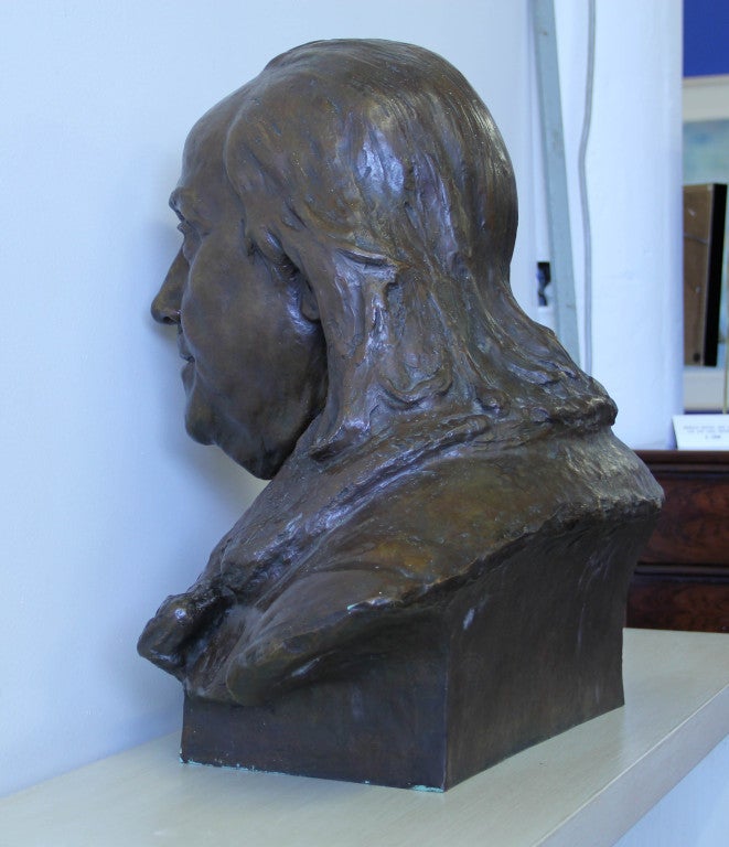 Large Bronze Bust of Benjamin Franklin by John J. Boyle 5