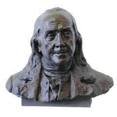 Large Bronze Bust of Benjamin Franklin by John J. Boyle