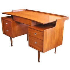 Vintage Mid-Century Modern Walnut Desk