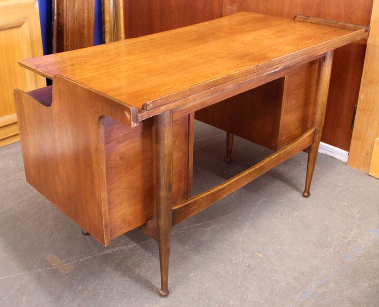 Vintage Mid-Century Modern Walnut Desk 1
