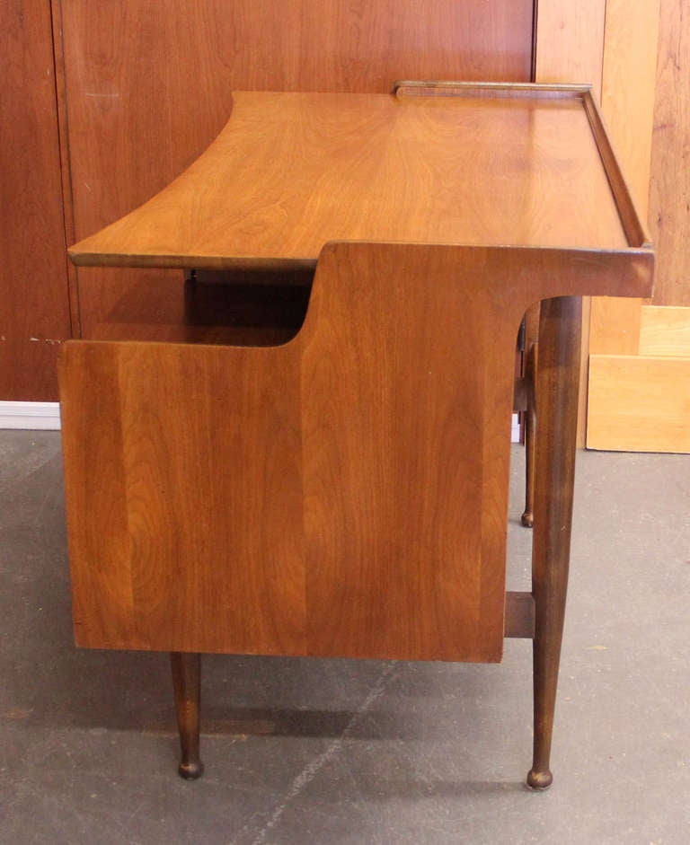 Vintage Mid-Century Modern Walnut Desk 2