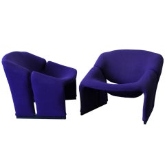 Pair Original Artifort Pierre Paulin "Groovy" chairs Model F598