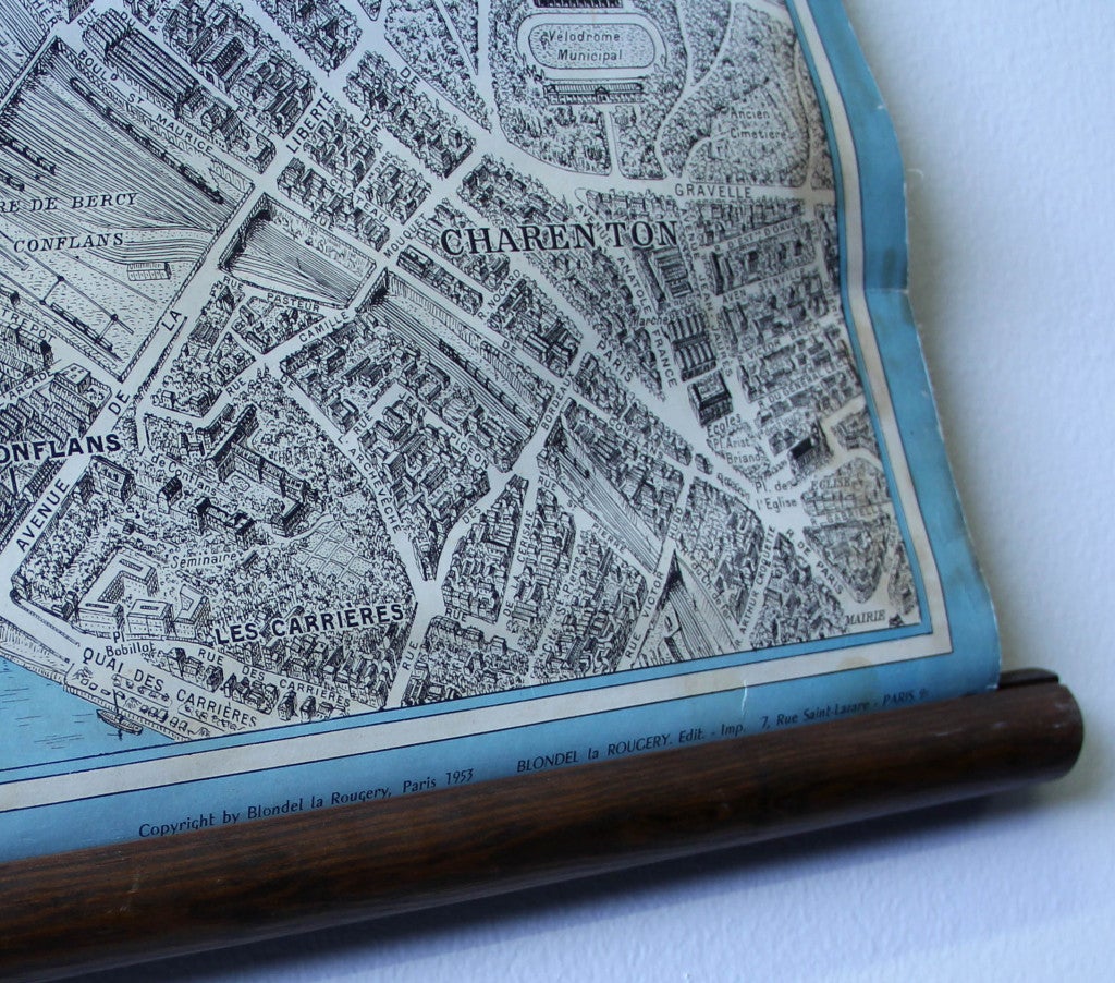 Monumental Map of Paris  Plan de Paris a Vol D'Oiseau 3