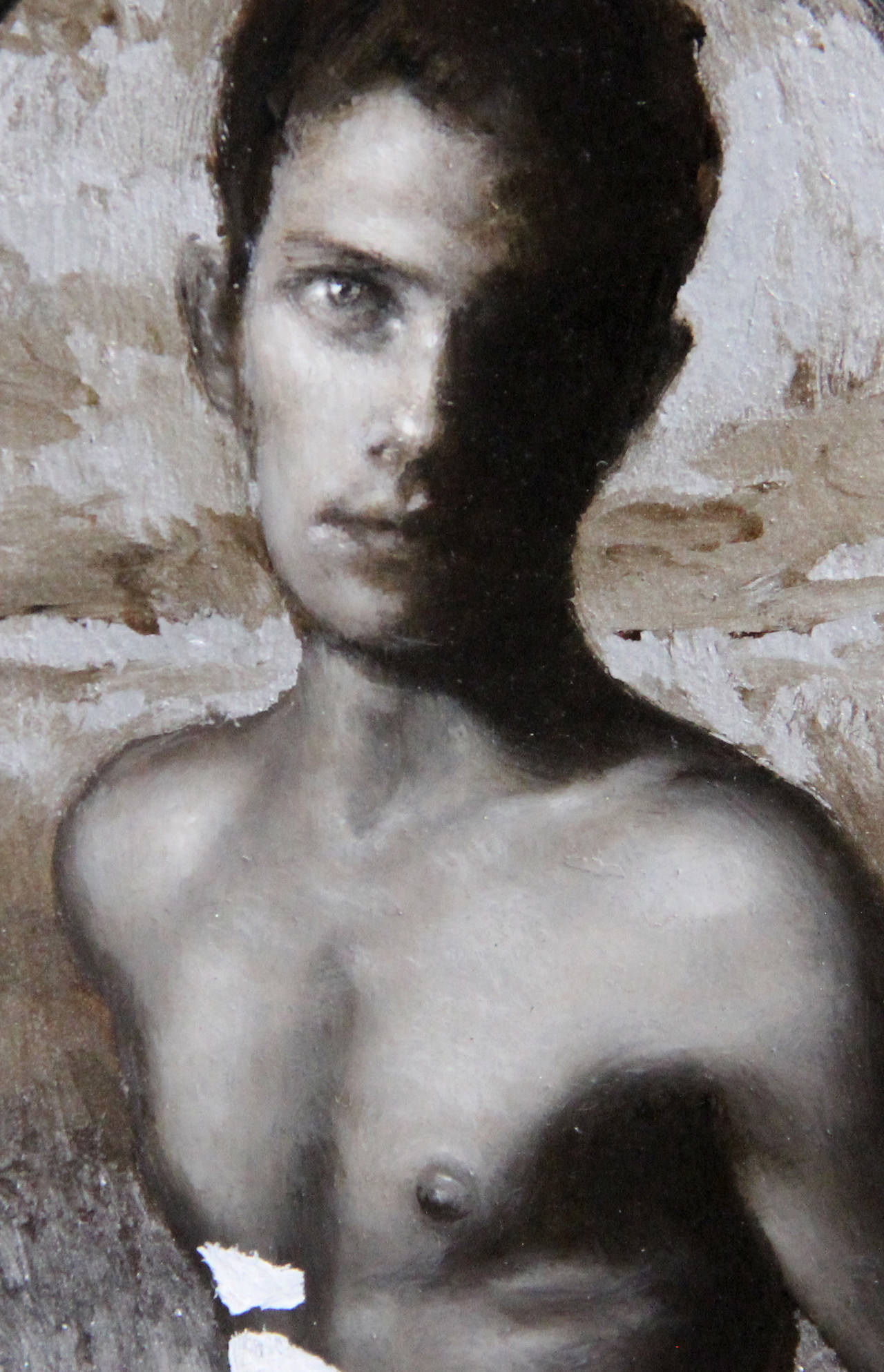 Miniature Portrait Oil Painting "Silver Skies"