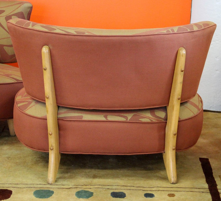 Pair of Heywood Wakefield Slipper Lounge Chairs In Good Condition In Minneapolis, MN