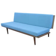 Danish Modern Mid-Century Birch Convertible Sofa Day Bed