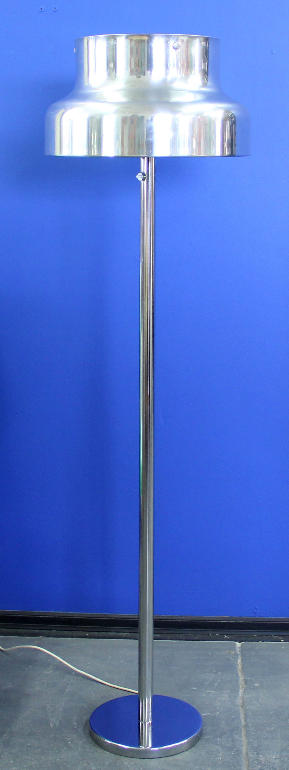 Swedish Chrome Bumling Floor Lamp by Anders Pherson For Sale