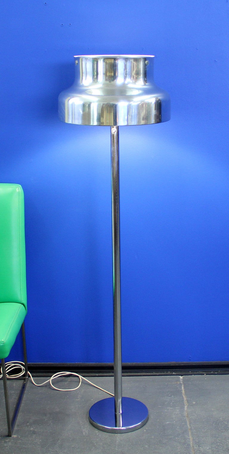 Swedish Chrome Bumling Floor Lamp by Anders Pherson For Sale 2