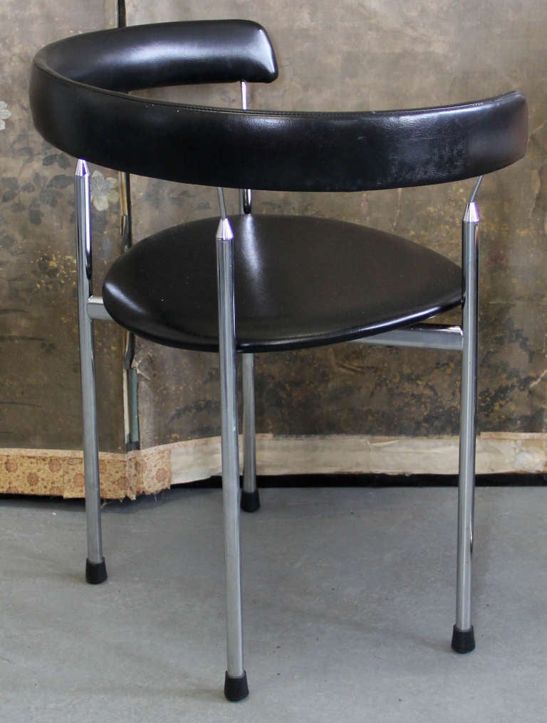 Scandinavian Mondern Rondo Art Deco Style Desk Chair By Jan Lunde Knutsen In Excellent Condition In Minneapolis, MN
