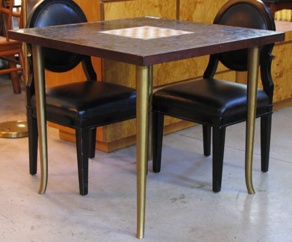 Murano Glass Tile Game Table With Inset Marble Chess Board