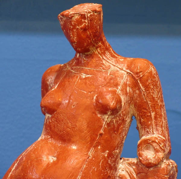 Heinz Leinfellner Abstract Terracotta Sculpture of a Nude Woman For Sale 1