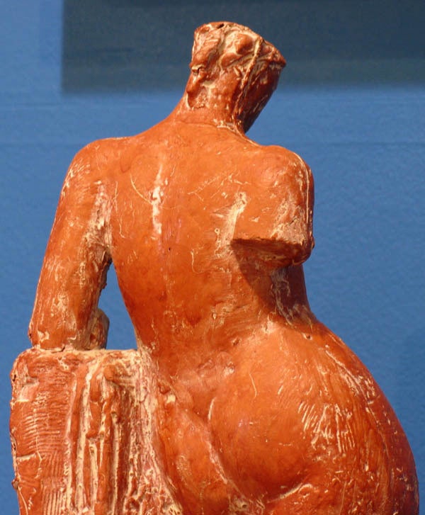 Heinz Leinfellner Abstract Terracotta Sculpture of a Nude Woman For Sale 4