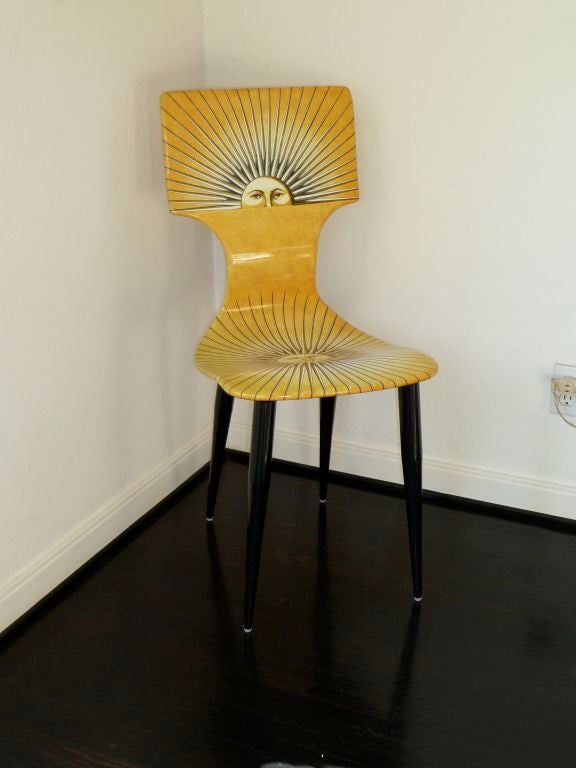 Fornasetti Sun Chair.  This chair is a work of art.

Piero Fornasetti
(1913 - 1988) 

