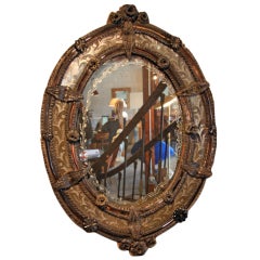 18th Century Black Venetian Mirror