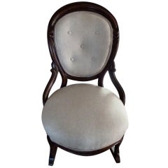 French Balloon Back Bergere Rocking Chair