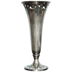 Vintage Brock & Co Sterling Silver Flower Vase