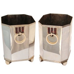 Antique French Deco Ice Buckets Maison Cardeilhac