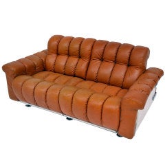 Sofa in leather - 70's