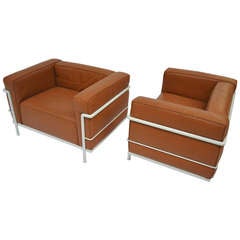 Armchairs LC2- Le Corbusier- Cassina