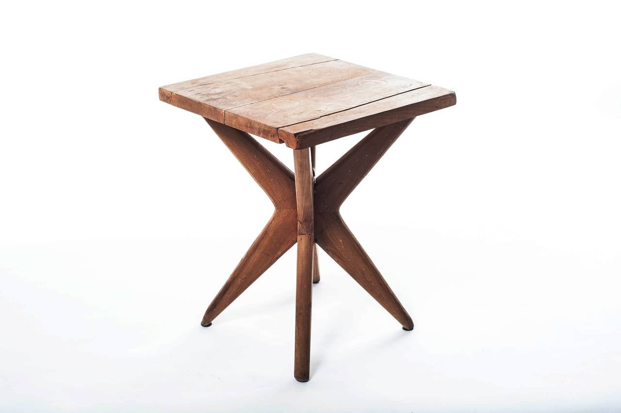 Mid-20th Century Pair of Table in Natural Wood, 1948