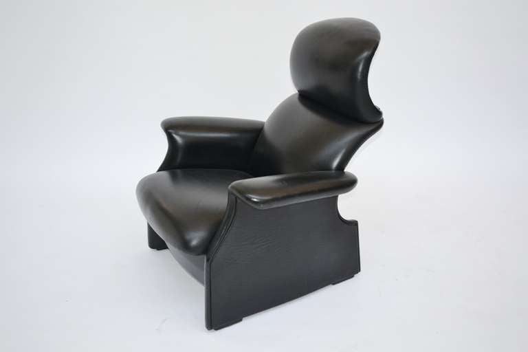 Viscontea Sessel, Designer Piergiacomo Castiglioni - Gavina 1970, original Leder, ausgezeichneter Zustand