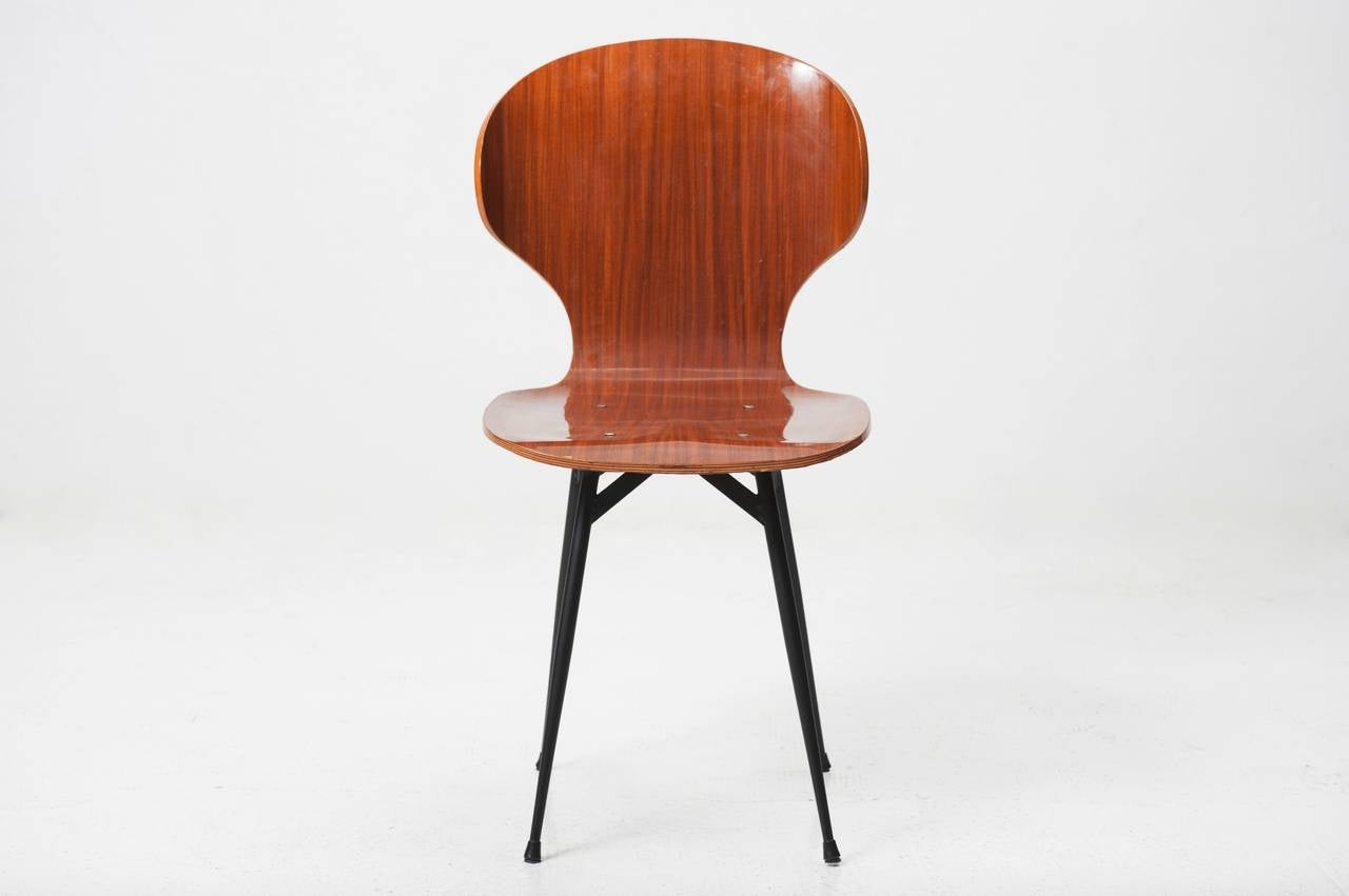 Mid-20th Century Set of Four Chairs by Carlo Ratti