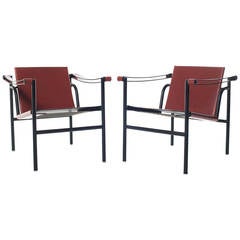 Pair of Armchairs LC1, Le Corbusier, Cassina