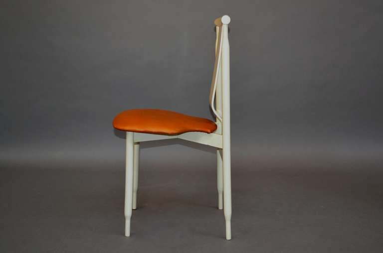Set of Six Lierna Chairs by Achille Castiglioni - Gavina In Excellent Condition In Milan, IT