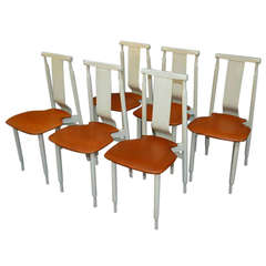 Set of Six Lierna Chairs by Achille Castiglioni - Gavina