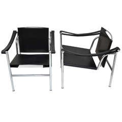 Pair of armchairs LC1- Le Corbusier- Cassina