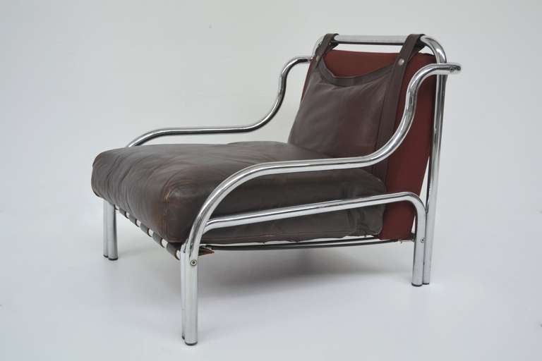 Mid-Century Modern Armchair Stringa- Gae Aulenti- Poltronova