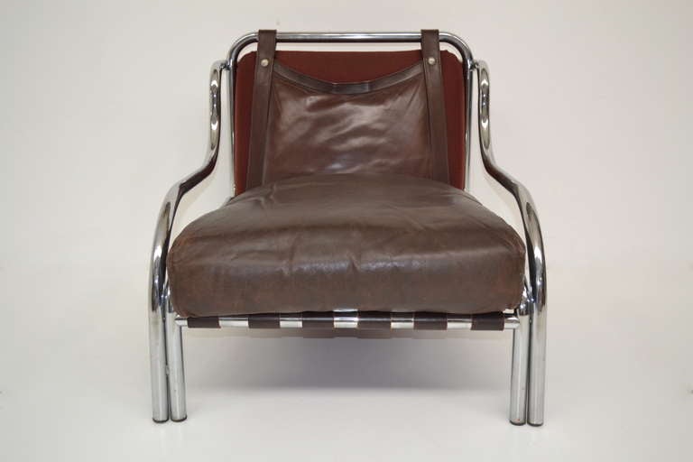 Late 20th Century Armchair Stringa- Gae Aulenti- Poltronova