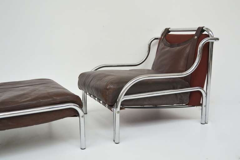 Chrome Armchair Stringa- Gae Aulenti- Poltronova