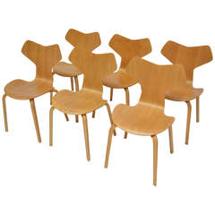 Vintage Set of Chairs, Grand Prix, Arne Jacobsen and Fritz Hansen