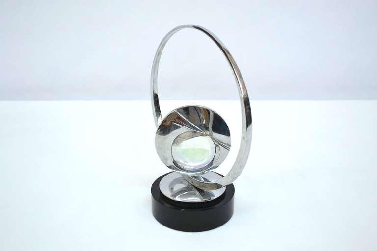 Multiple signed Carmelo Cappello (4 of 10 edition), metal chrome and glass. La Chicciola Gallery