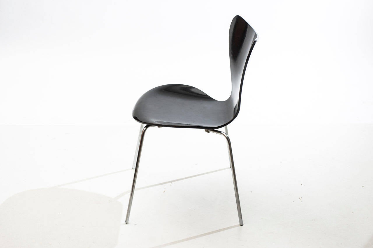 Set of Six Chairs Mod. 3107 by Arne Jacobsen 1