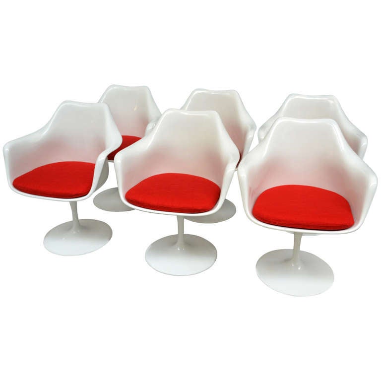 Set of 6 Tulip chairs at 1stdibs