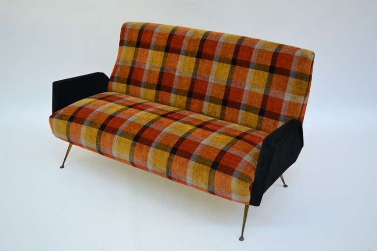 Sofa 50's fabric tartan