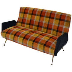 Sofa 50's fabric tartan